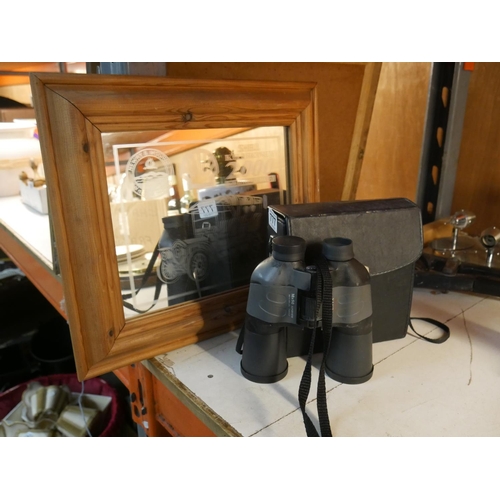 777 - BINOCULARS & VINTAGE MIRROR