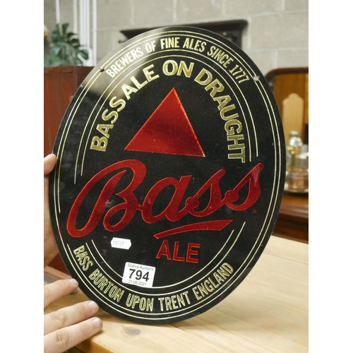 794 - BASS GLASS SIGN