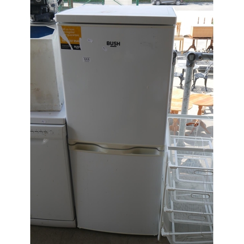 111 - BUSH FRIDGE FREEZER