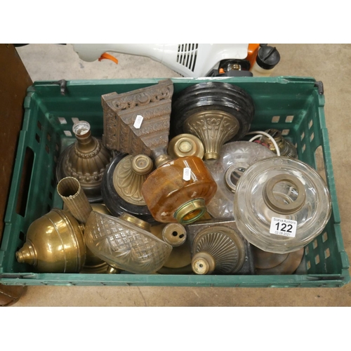 122 - BOX OF LAMP PARTS