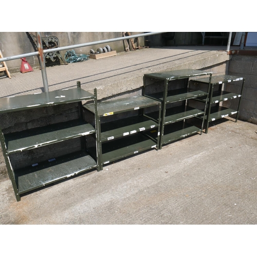 73 - 4 METAL SHELVES