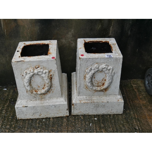 140 - PAIR OF VICTORIAN PEDESTAL PLANTER BASES