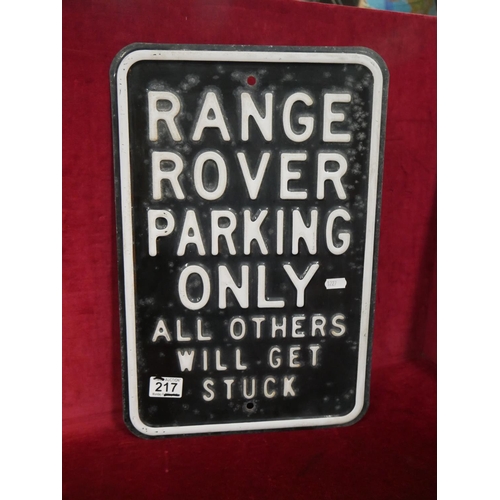 217 - RANGE ROVER SIGN