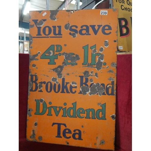 239 - ORIGINAL BROOKE BOND ENAMEL SIGN