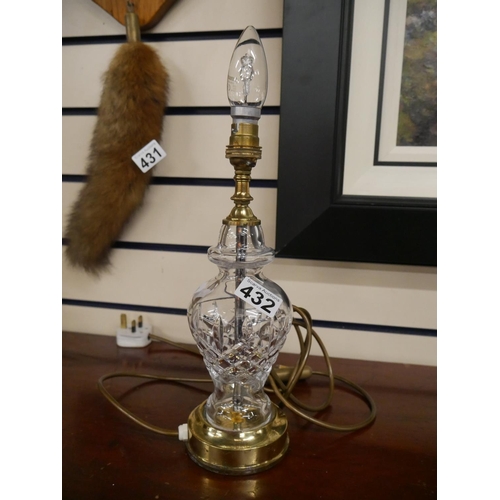 432 - SMALL WATERFORD TABLE LAMP