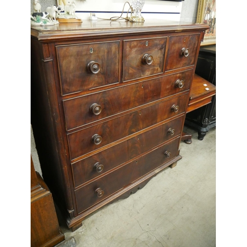 433 - VICTORIAN MAHOGANY SCOTCH CHEST