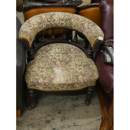 545 - VICTORIAN LIBRARY CHAIR