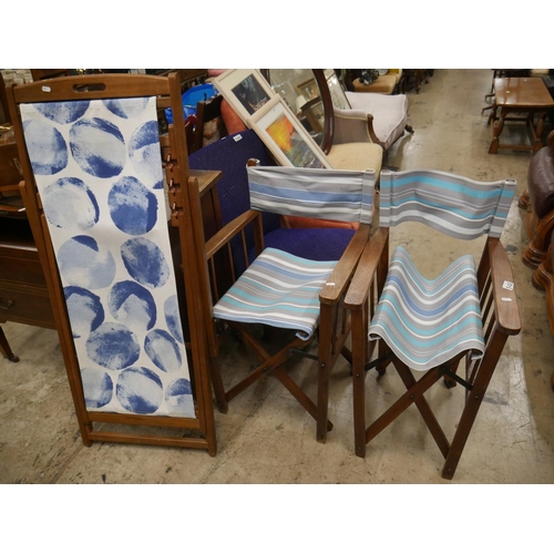 548 - 2 DIRECTORS CHAIRS & DECK CHAIR