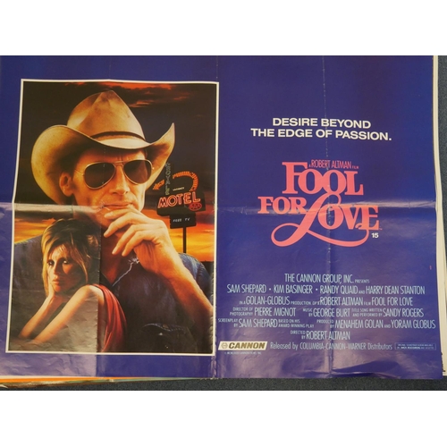 10 - ORIGINAL MOVIE POSTER 102 CM X 71 CM FOOL FOR LOVE