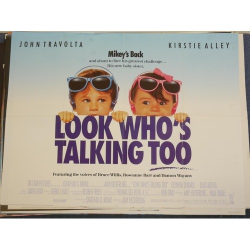 55 - ORIGINAL MOVIE POSTER 102 CM X 71 CM LOOK WHO'S TALKING TOO