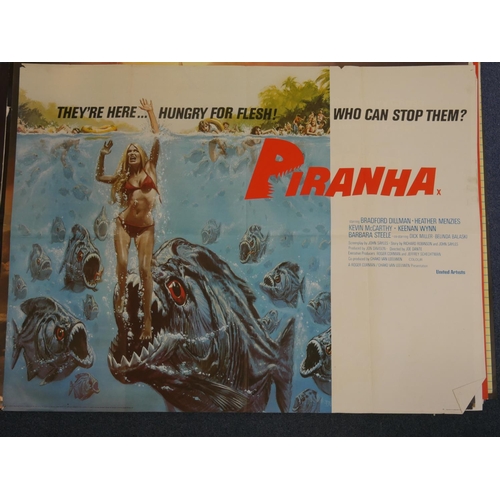 60 - ORIGINAL MOVIE POSTER 102 CM X 71 CM PIRANHA