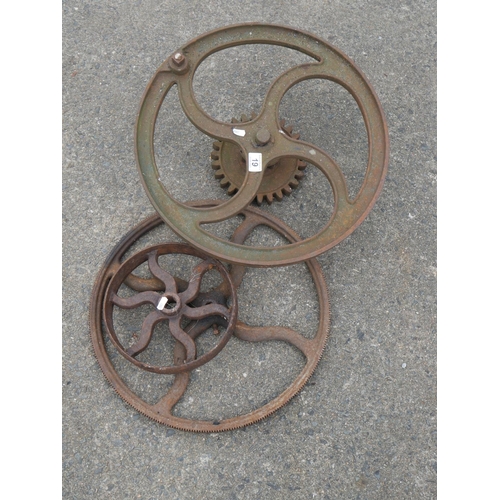 19 - LOT OF OLD STEEL WHEELS