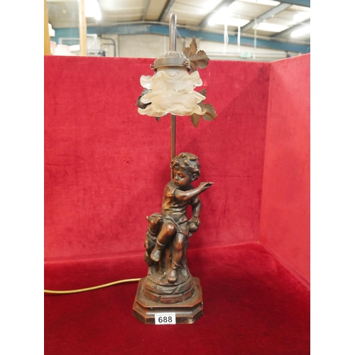 688 - FIGURINE LAMP