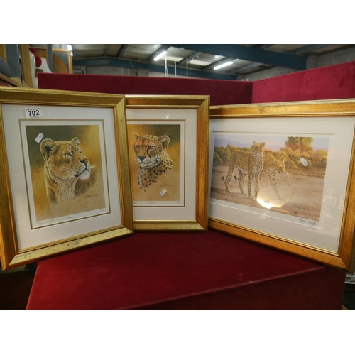 702 - 3 WILDLIFE PRINTS