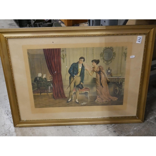 717 - VINTAGE FRAMED PRINT