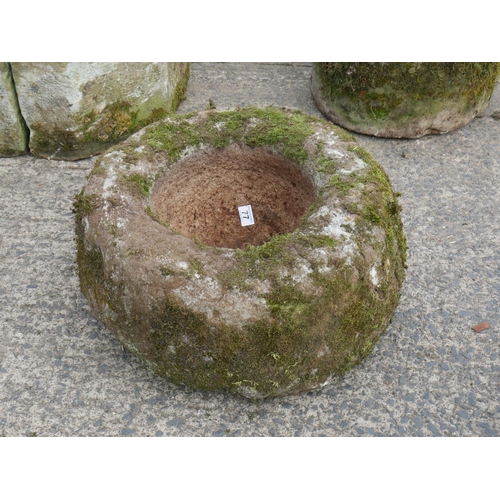 77 - CIRCULAR STONE TROUGH (OPEN BASE)