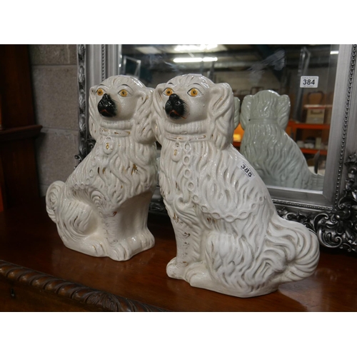 385 - PAIR OF STAFFORDSHIRE DOGS