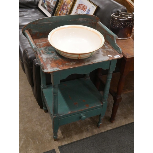 489 - PAINTED WASHSTAND & BOWL