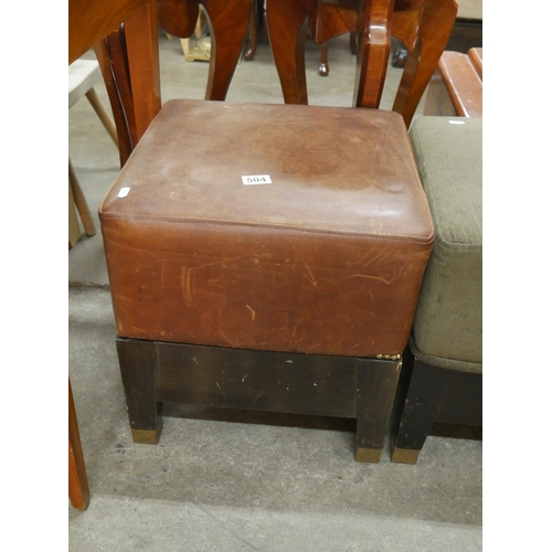 504 - LEATHER FOOT STOOL