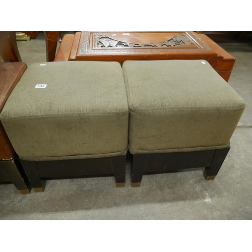 505 - PAIR OF FABRIC STOOLS