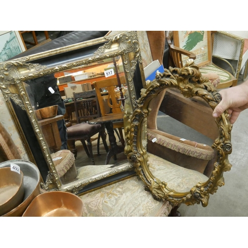 517 - 2 DECORATIVE MIRRORS