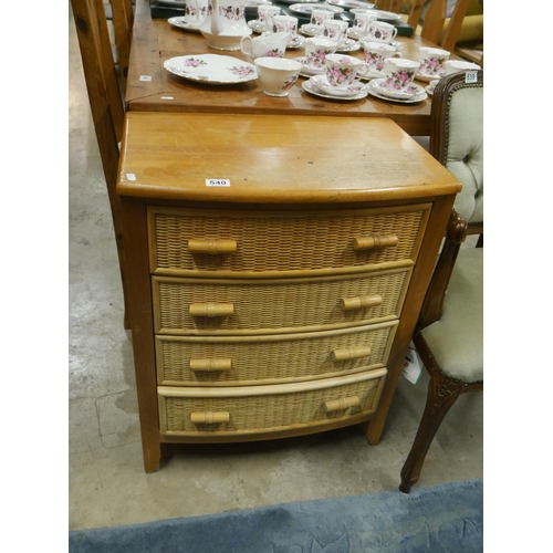 540 - WICKER STORAGE CABINET