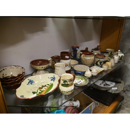 644 - LOT OF POTTERY ITEMS