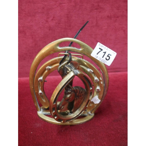 715 - BRASS HORSESHOES