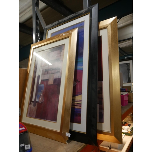 773 - LARGE FRAMED PRINTS