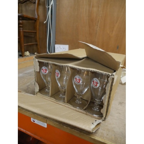 777 - BOX OF HALF PINT GLASSES