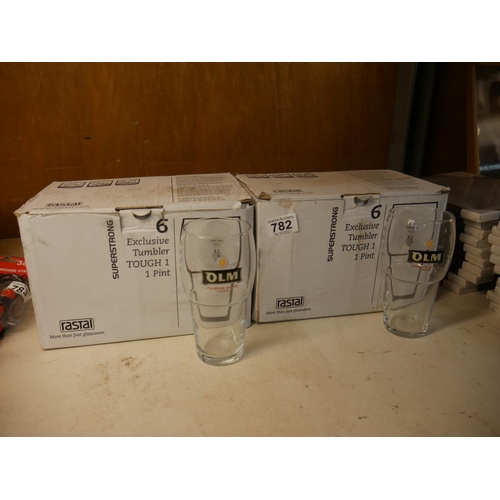 782 - 2 BOXES OF PINT GLASSES