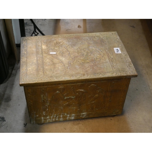 764 - BRASS LOG BOX