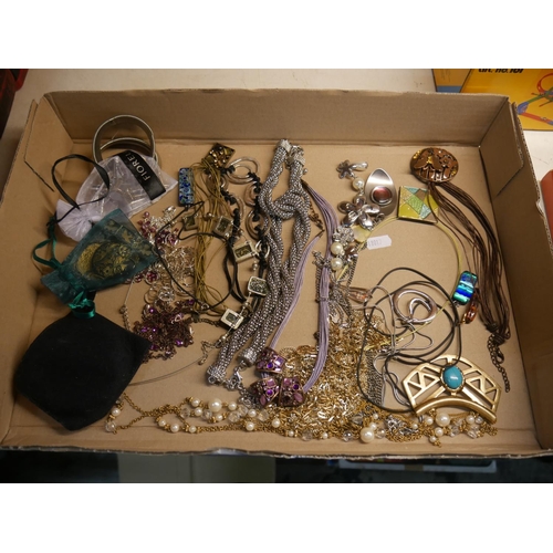 776 - BOX OF COSTUME JEWELLERY