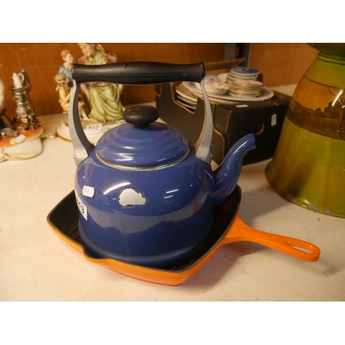 813 - LE CREUSET KETTLE & PAN