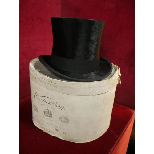 210 - VICTORIAN SILK TOP HAT WITH BOX