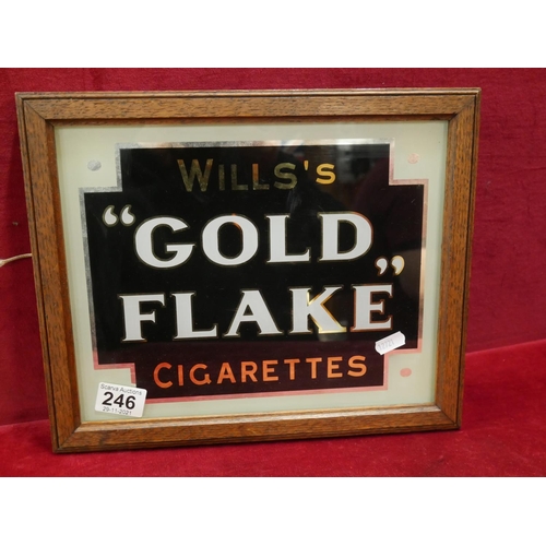 246 - HAND PAINTED GOLD FLAKE SIGN