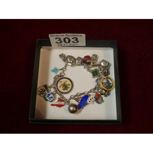 303 - SILVER CHARM BRACELET