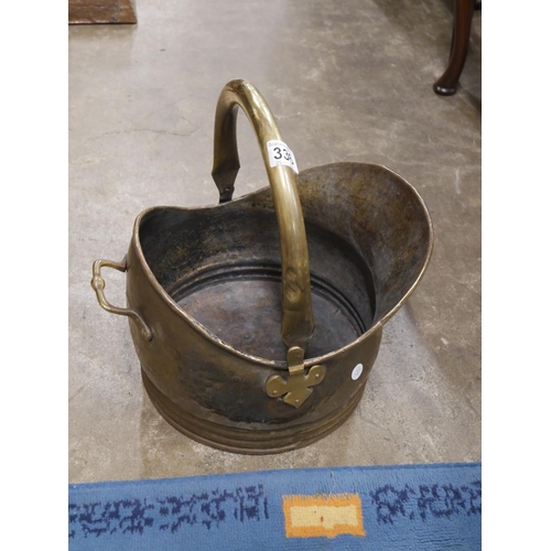 336 - BRASS COAL BUCKET