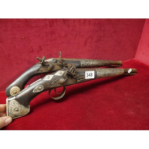 348 - PAIR OF ORNAMENTAL PISTOLS