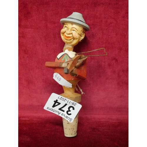 374 - STRING PUPPET BOTTLE STOPPER