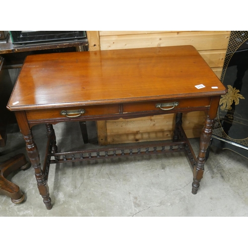 379 - MAHOGANY SIDE TABLE WITH 2 DRAWERS