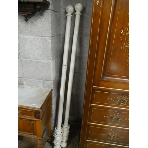 424 - 2 CURTAIN POLES