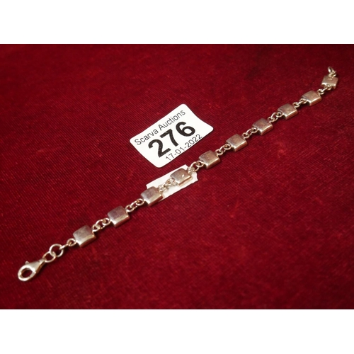 276 - SILVER GEMSTONE BRACELET