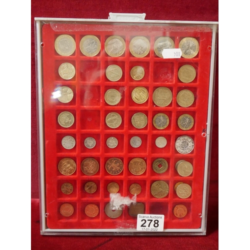 278 - TRAY OF COINS