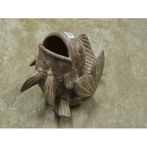 293 - TERRACOTTA VASE IN THE FORM OF A FISH