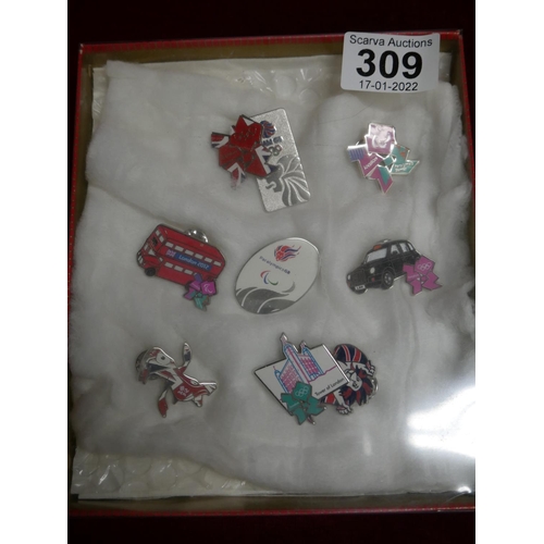 309 - LOT OF OLYMPIC BADGES