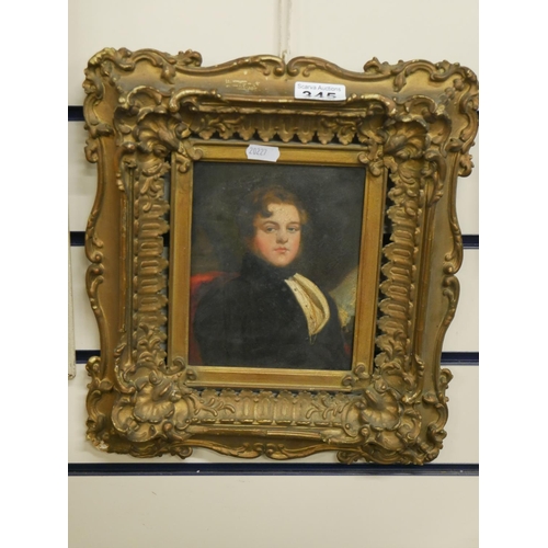 345 - EARLY 19TH C. PORTRAIT ON PANEL OF MILITARY GENT