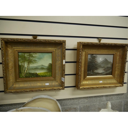 372 - PAIR OF GILT FRAMED OIL PAINTINGS