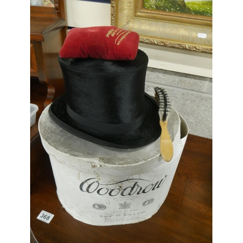 373 - SILK TOP HAT & BOX