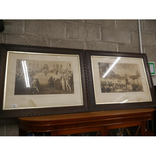 401 - PAIR OF IRISH HISTORICAL PRINTS